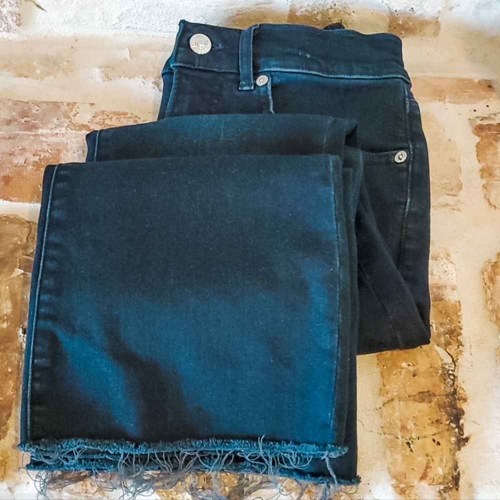 Express High Rise Cropped Flare Leg Jeans